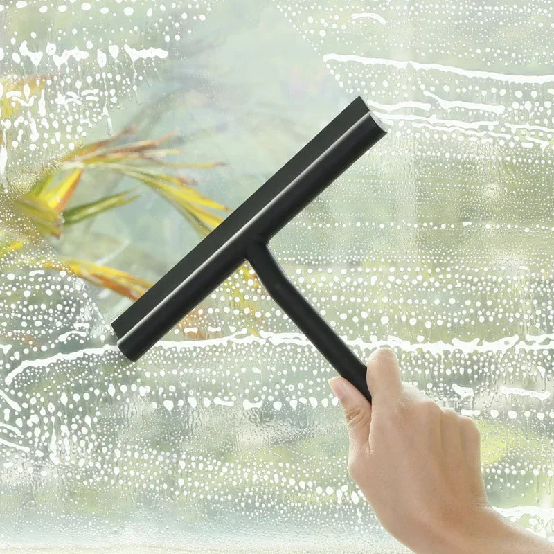 Shower Squeegee Soft Silicone Blade T-Handle & Adhesive Mount