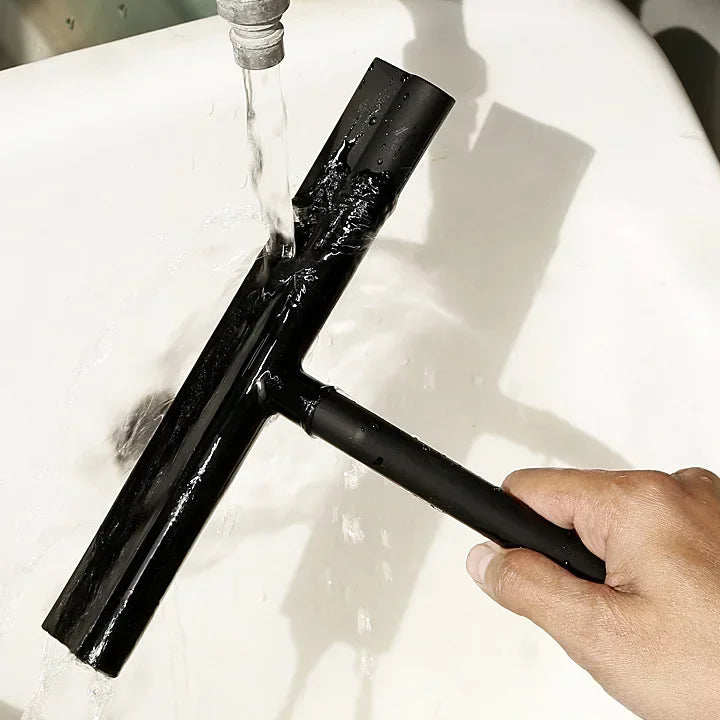 Shower Squeegee Soft Silicone Blade T-Handle & Adhesive Mount
