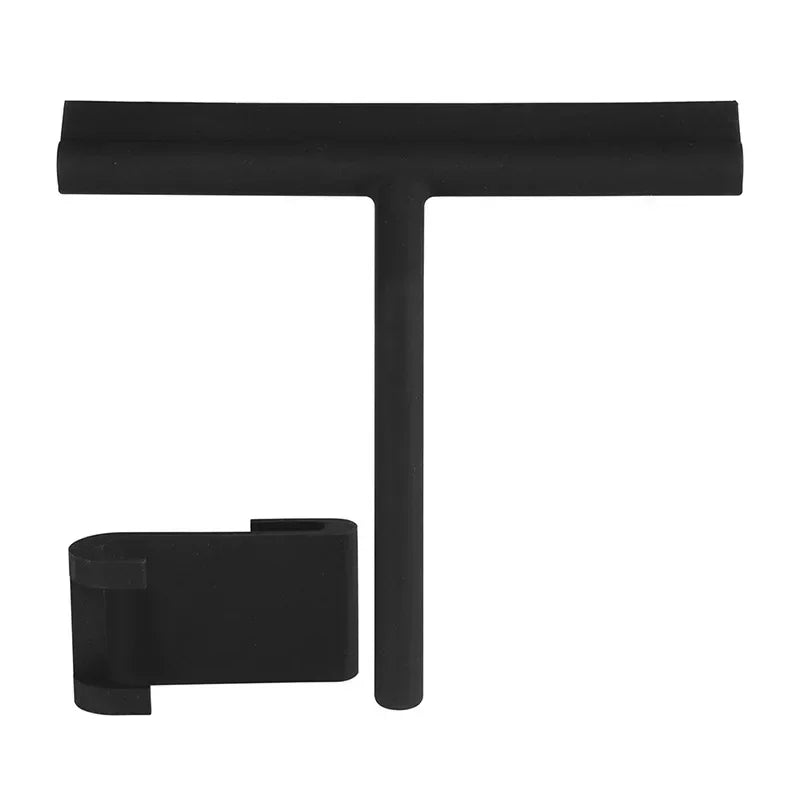Shower Squeegee Soft Silicone Blade T-Handle & Adhesive Mount