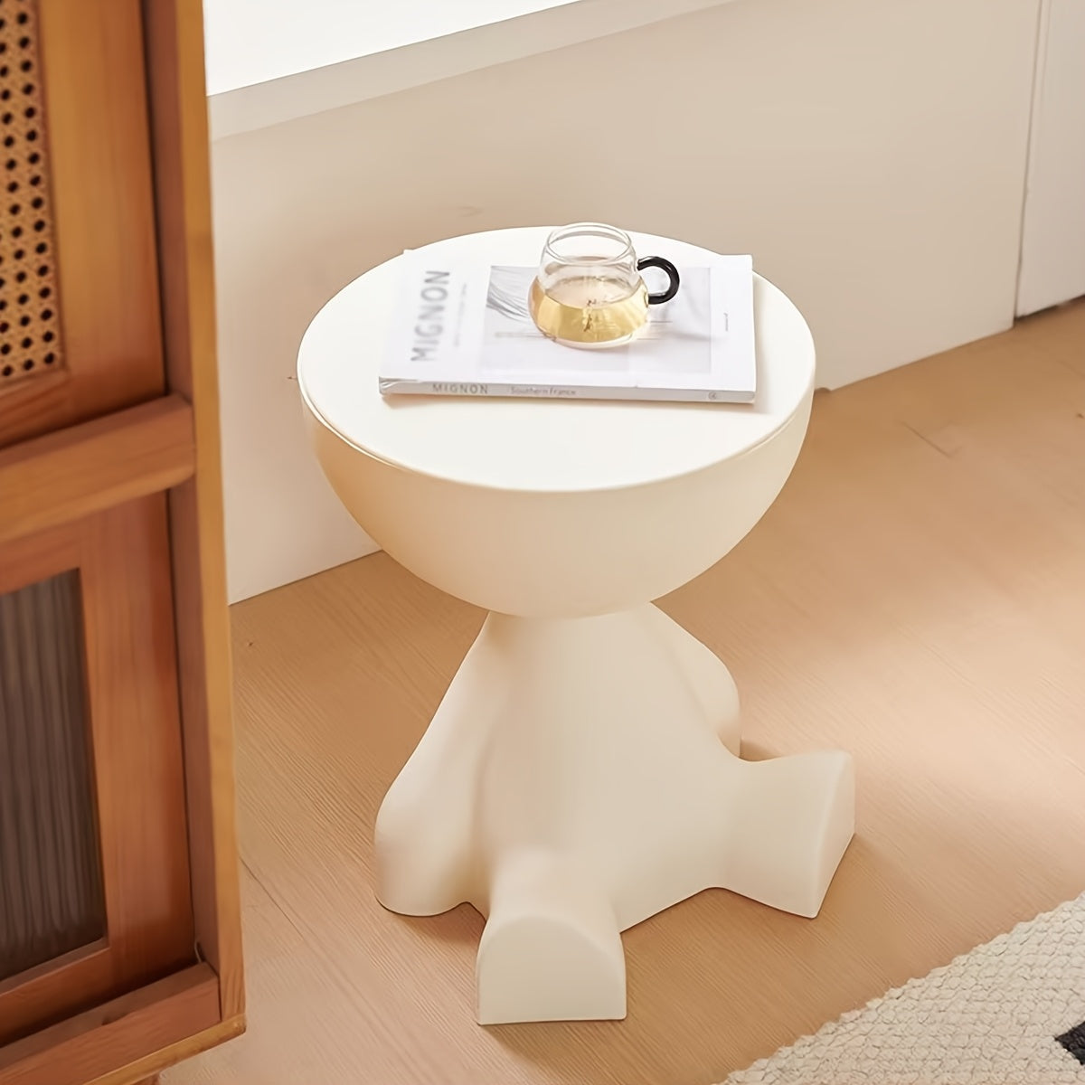 Side Table Bear-Shaped Plastic Lightweight & Easy-Care