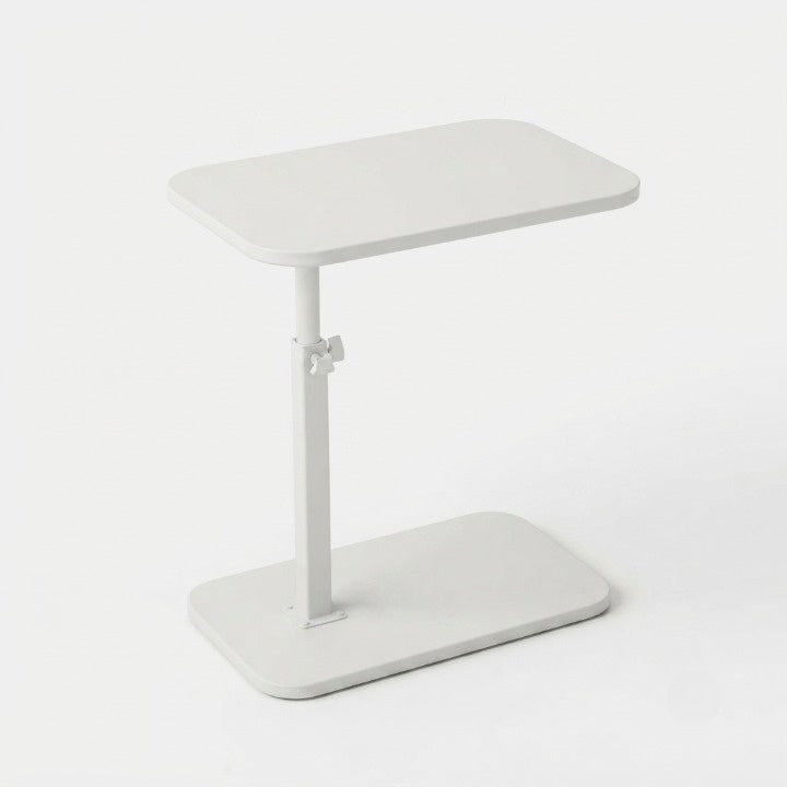 Side Table C-Shape Height-Adjustable Wood Top