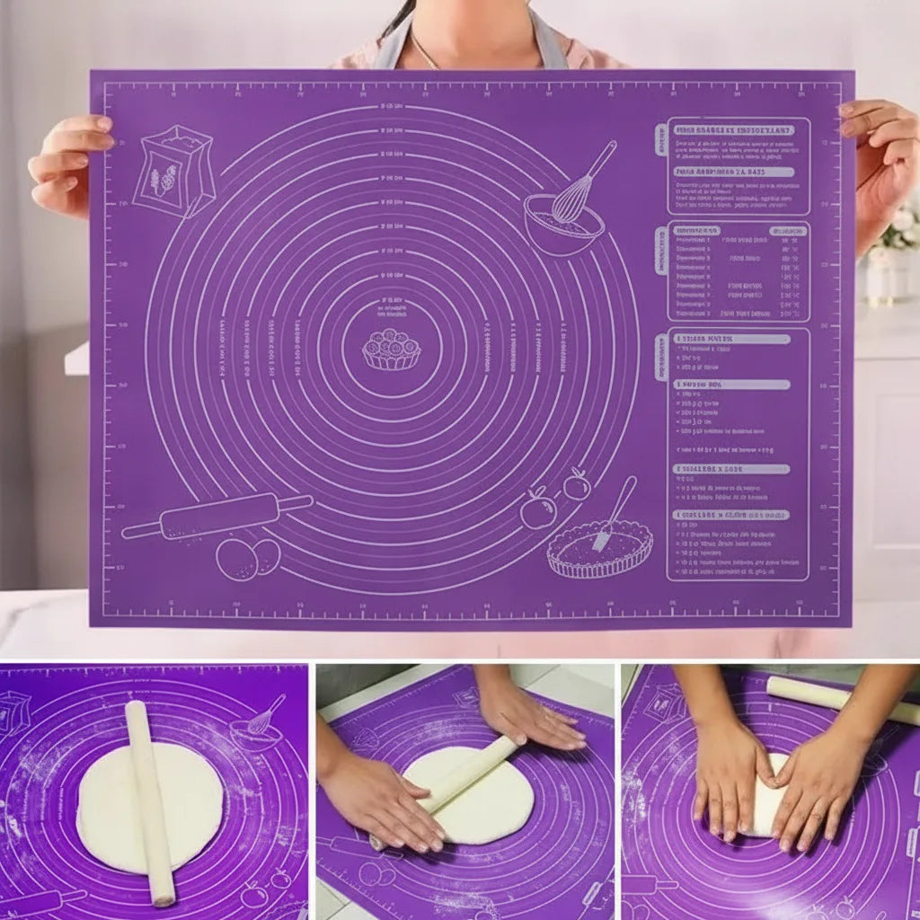 Silicone Baking Mat Non-Slip Printed Measurement Grid