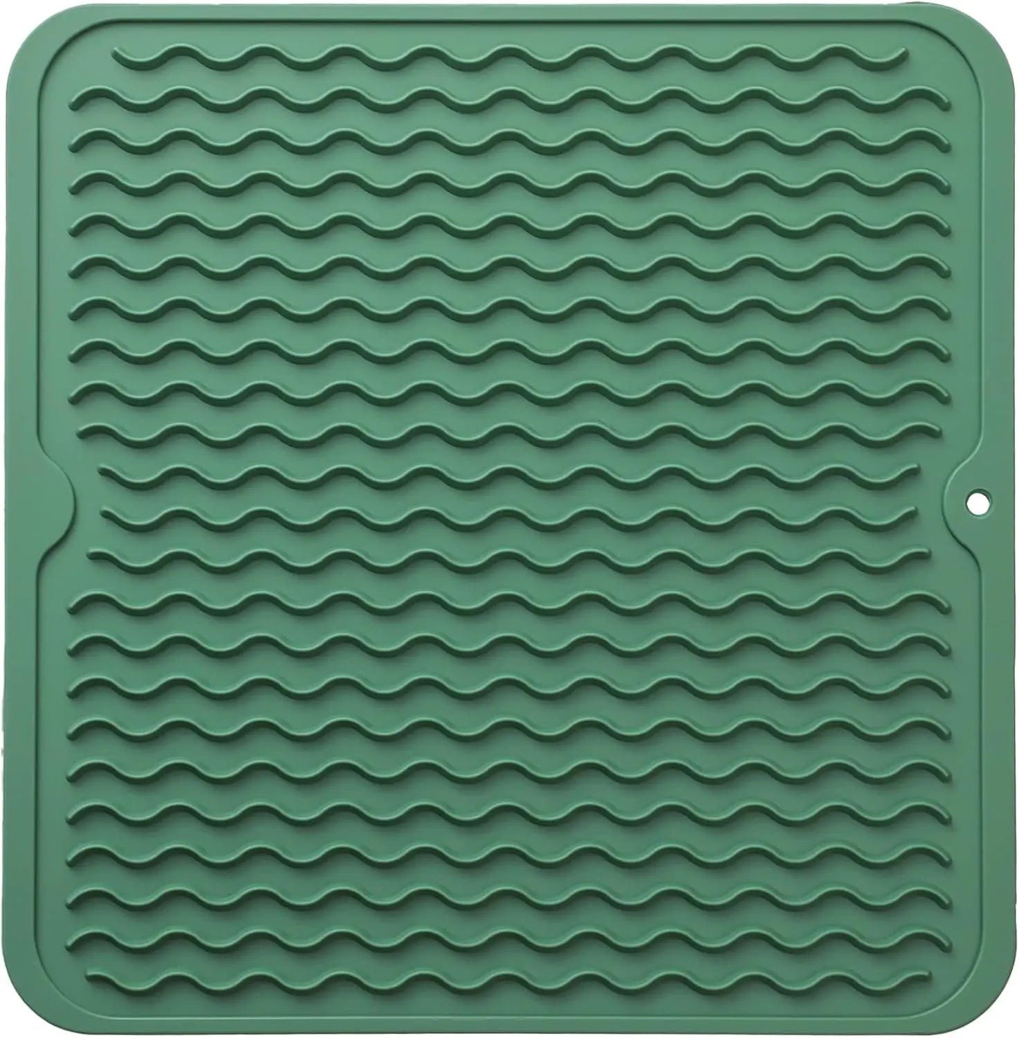 Silicone Drying Mat Ribbed Drainage Heat Resistant & BPA-Free