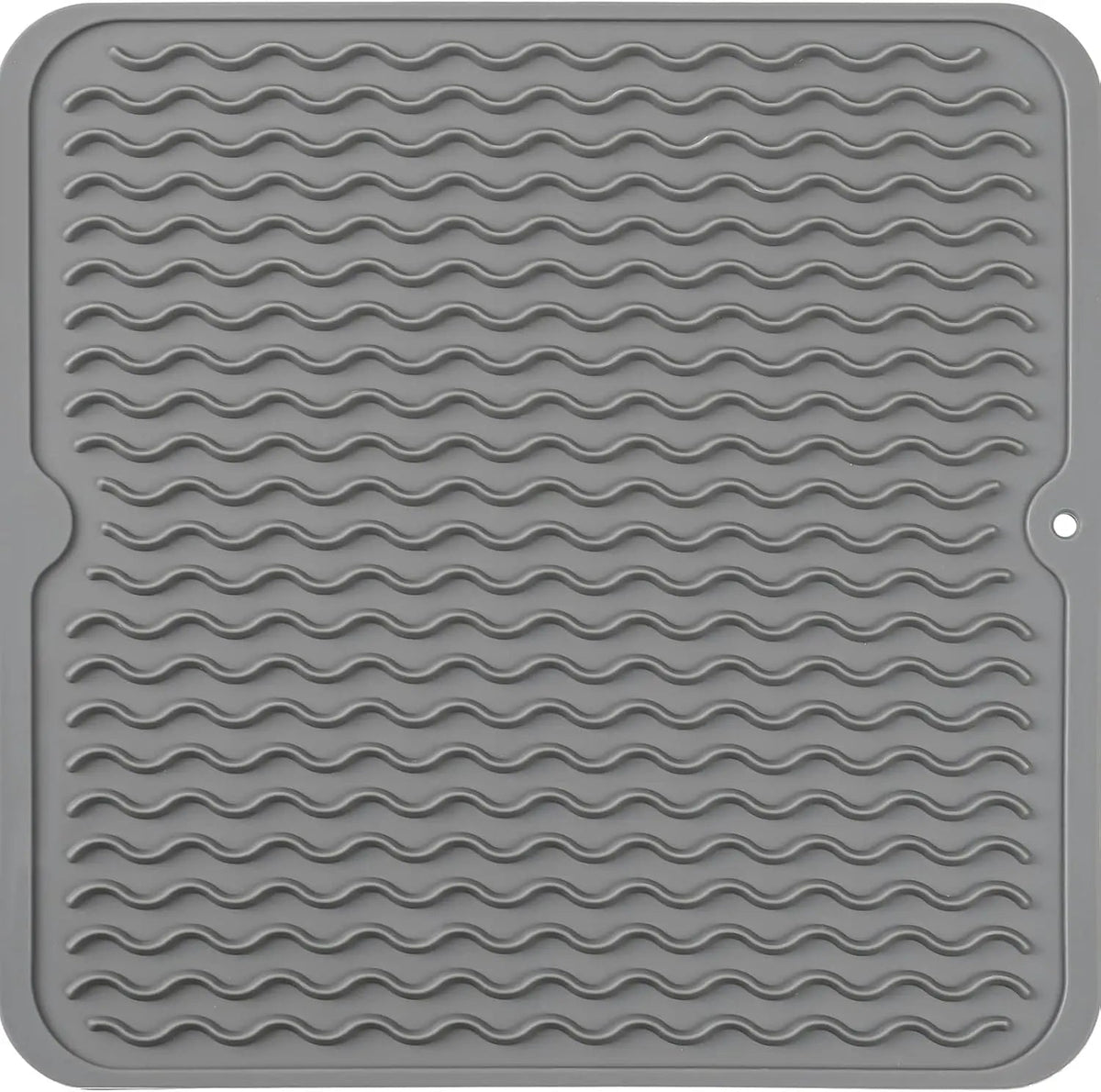 Silicone Drying Mat Ribbed Drainage Heat Resistant & BPA-Free