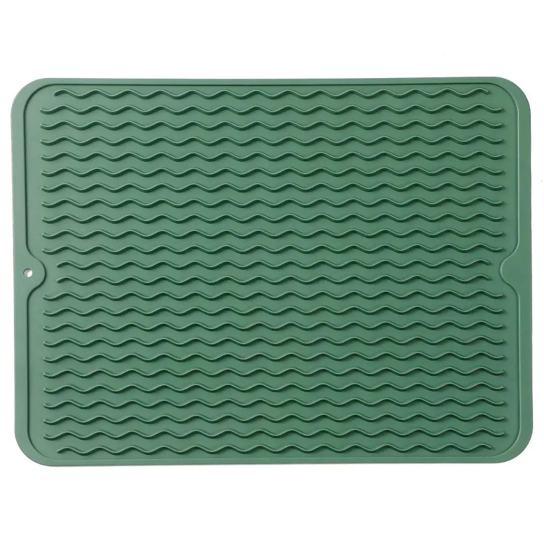 Silicone Drying Mat Ribbed Drainage Heat Resistant & BPA-Free