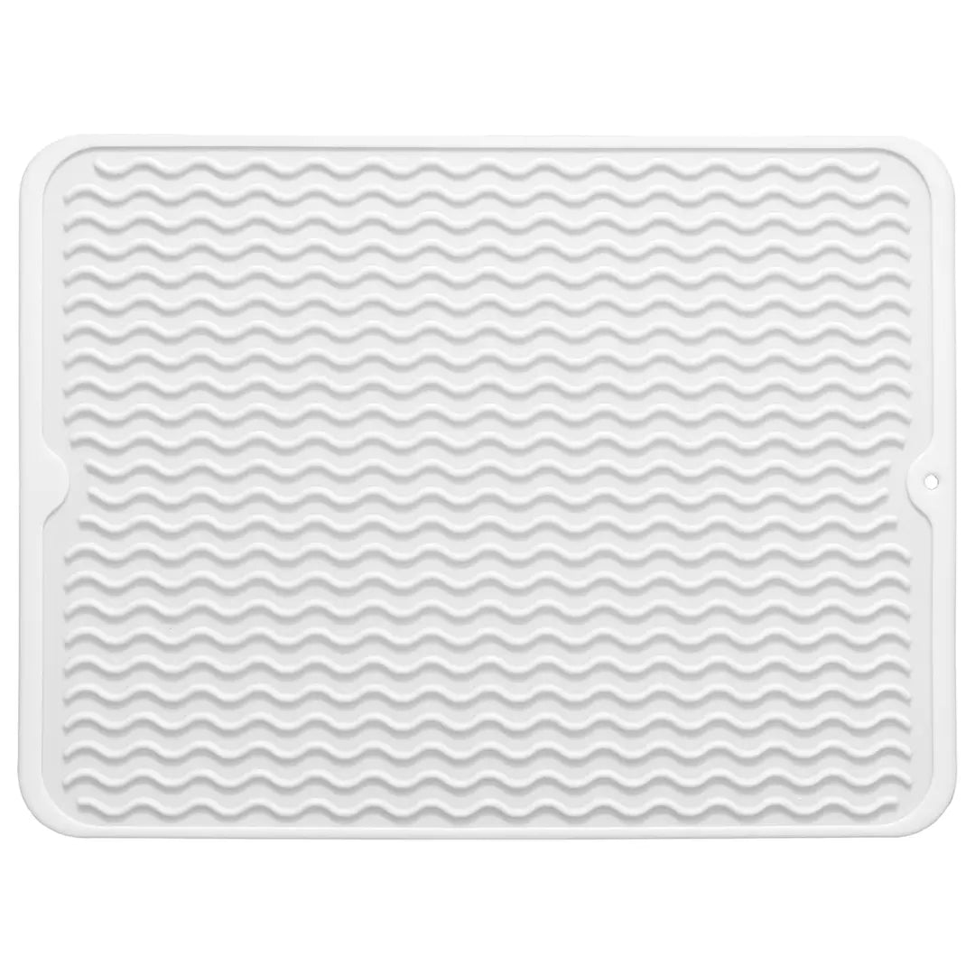 Silicone Drying Mat Ribbed Drainage Heat Resistant & BPA-Free