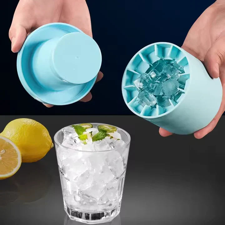 Silicone Ice Cube Tray One-Cup Small Cubes With Lid