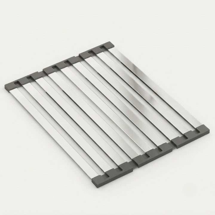 Sink Drain Rack Heat-Resistant Stainless Steel Slatted Base