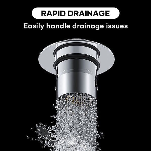 Sink Drain Strainer Pop-Up Stainless Steel Fine Mesh