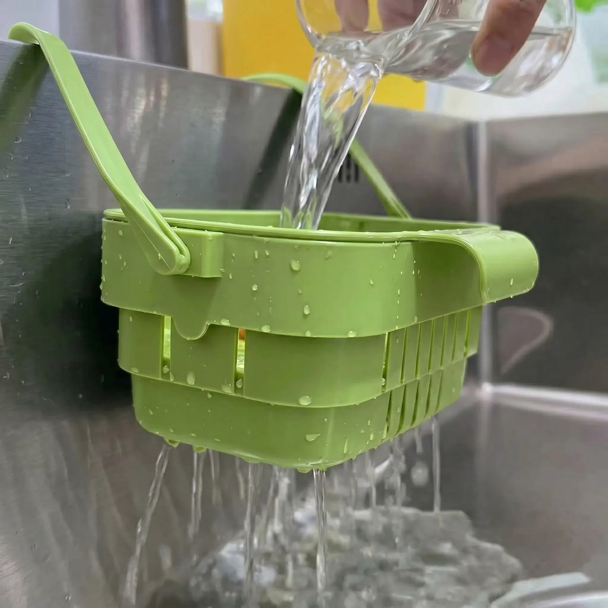 Sink Draining Basket Foldable Removable Quick Drainage