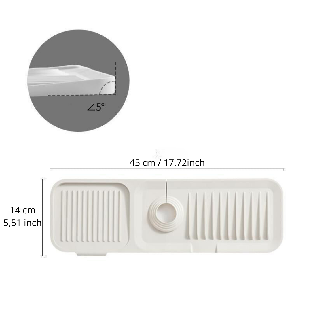 Sink Draining Mat Silicone Splash Guard Mold Resistant