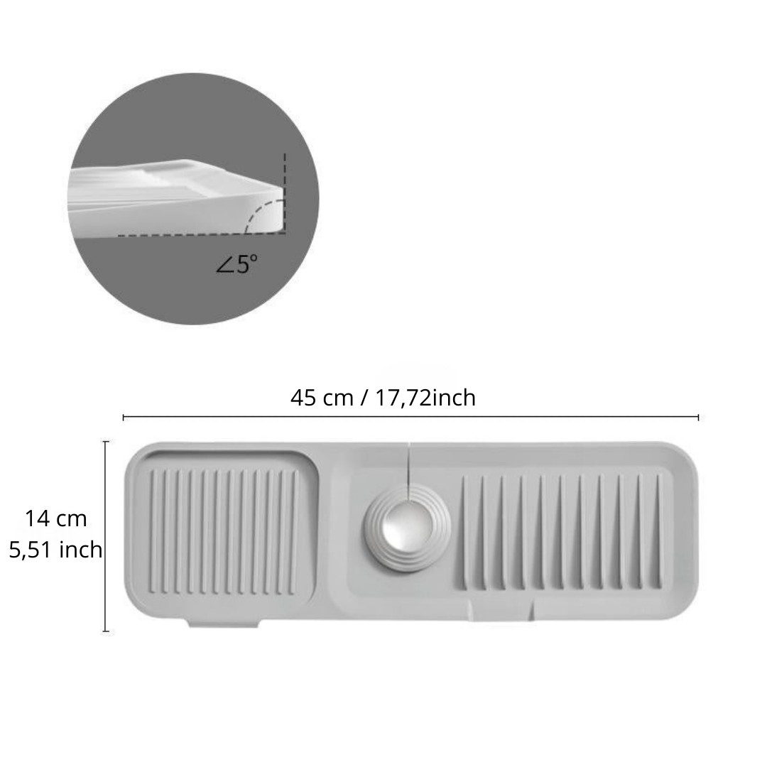 Sink Draining Mat Silicone Splash Guard Mold Resistant