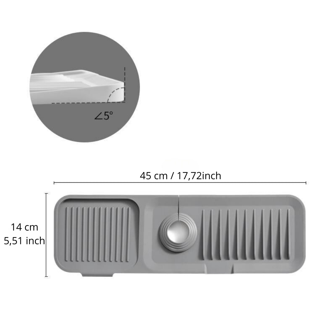 Sink Draining Mat Silicone Splash Guard Mold Resistant