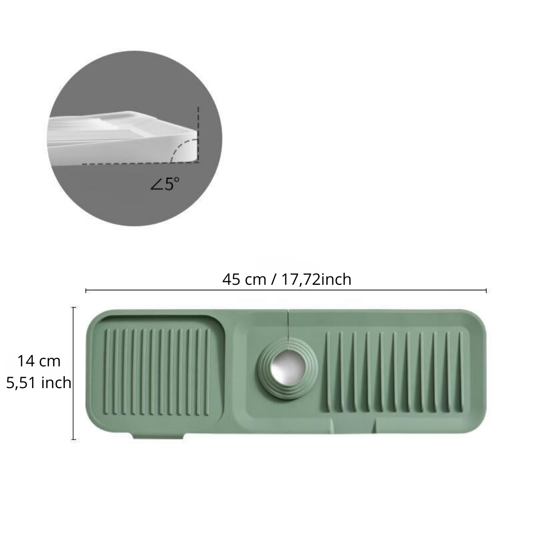 Sink Draining Mat Silicone Splash Guard Mold Resistant