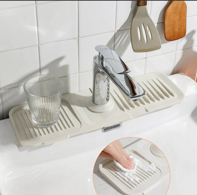 Sink Draining Mat Silicone Splash Guard Mold Resistant
