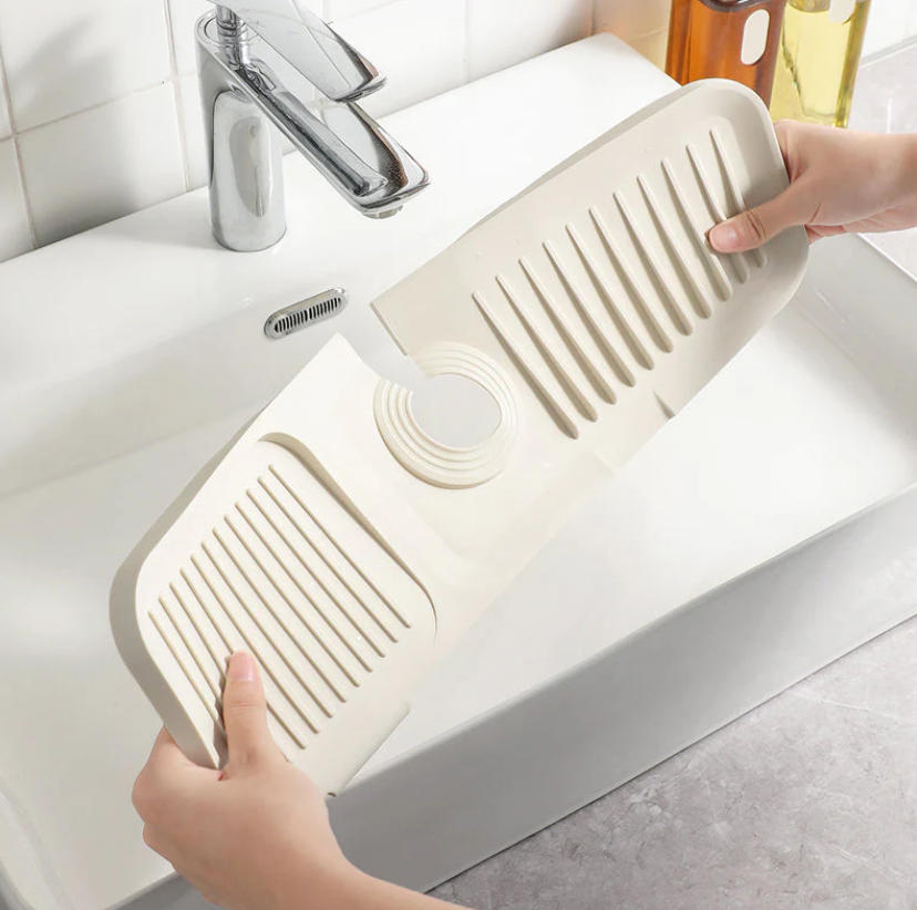 Sink Draining Mat Silicone Splash Guard Mold Resistant