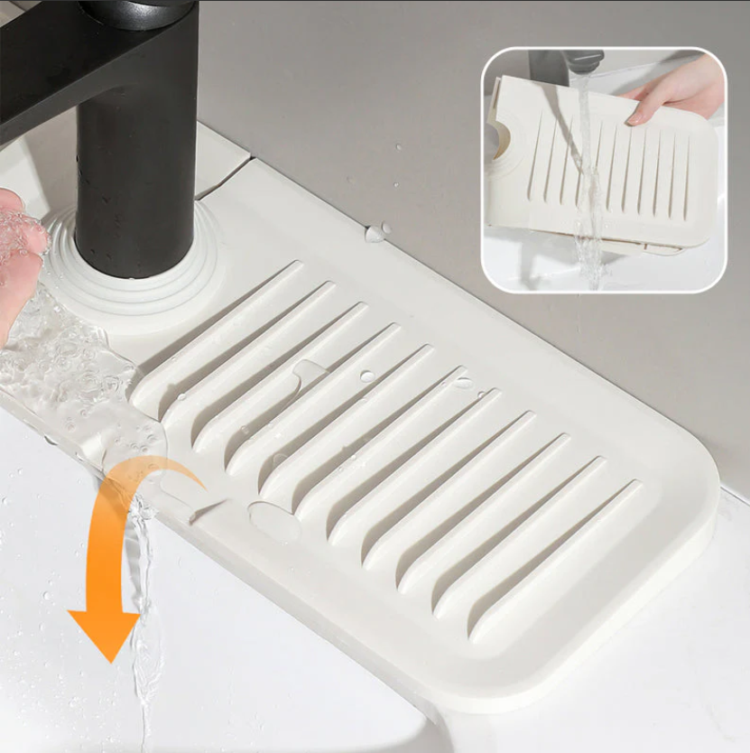 Sink Draining Mat Silicone Splash Guard Mold Resistant
