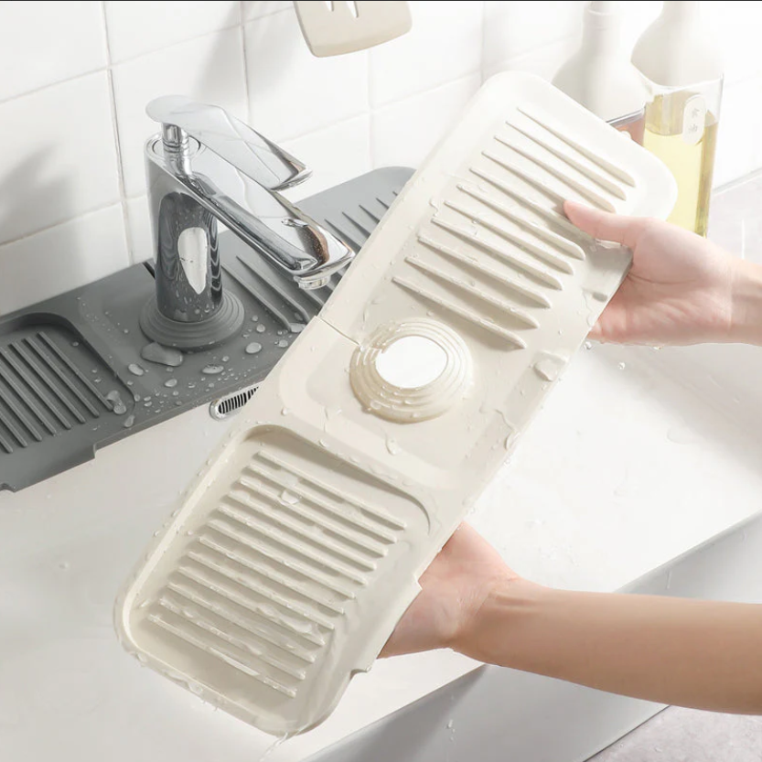 Sink Draining Mat Silicone Splash Guard Mold Resistant