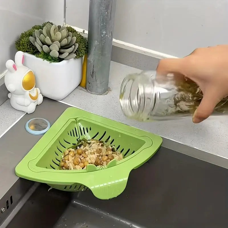 Sink Strainer Corner Space-Saving Easy Clean