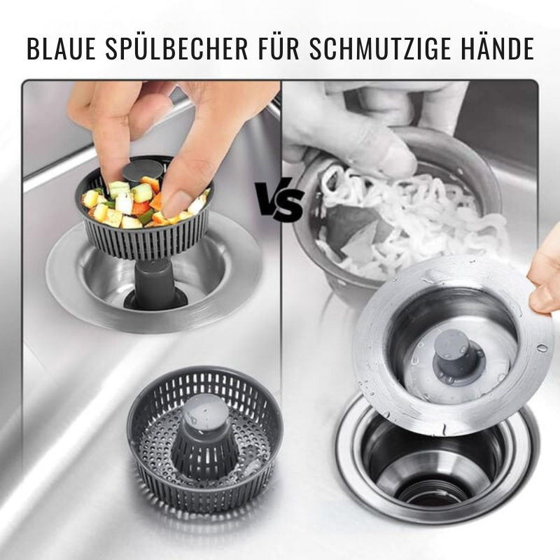 Sink Strainer Push Release Odor Trap Stainless Steel