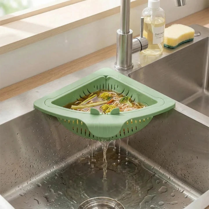 Sink Strainer Triangular Corner Open Slots