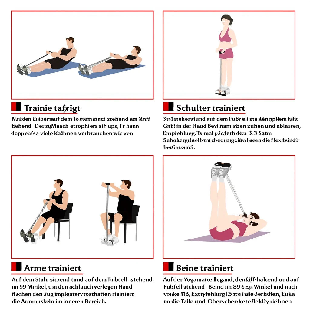 Sit-Up Trainer Non-Slip Pedals & Reinforced Pull Rods