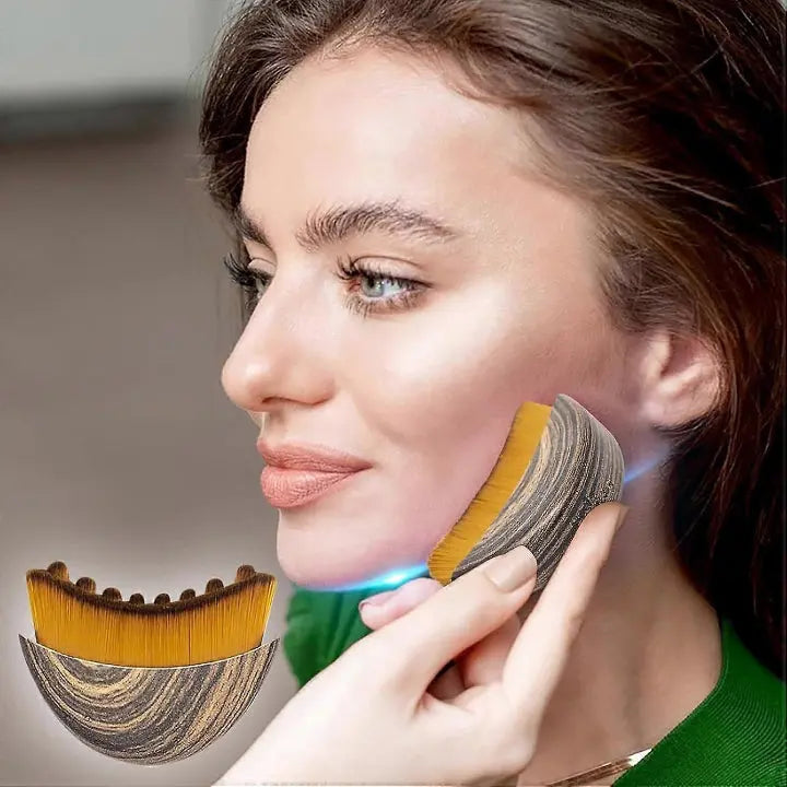 Skin Care Brush Natural Bristles Wooden Handle Gentle Exfoliation