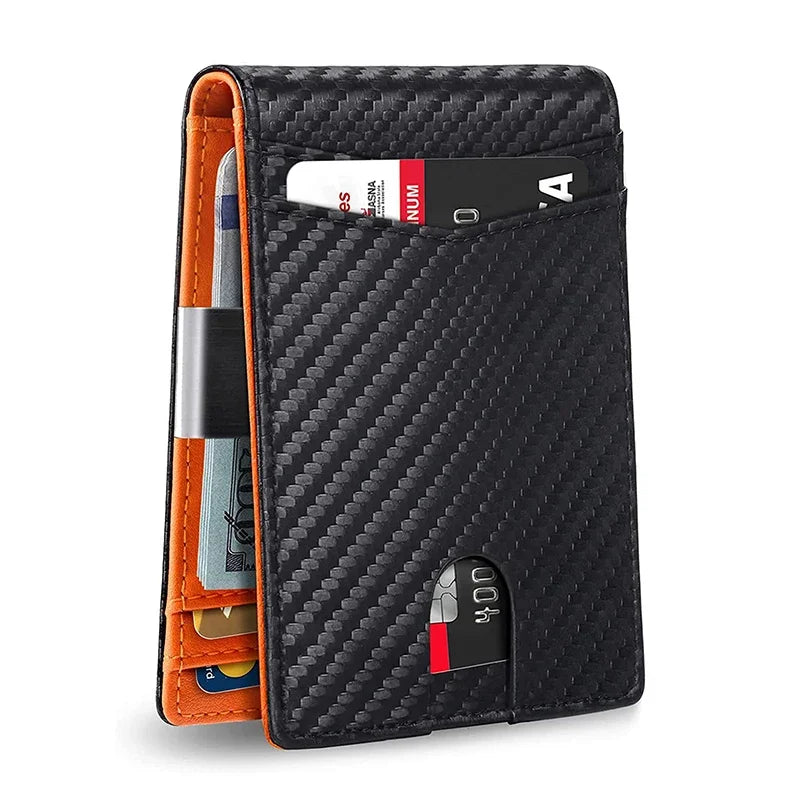 Slim Bifold Wallet RFID Blocking Money Clip