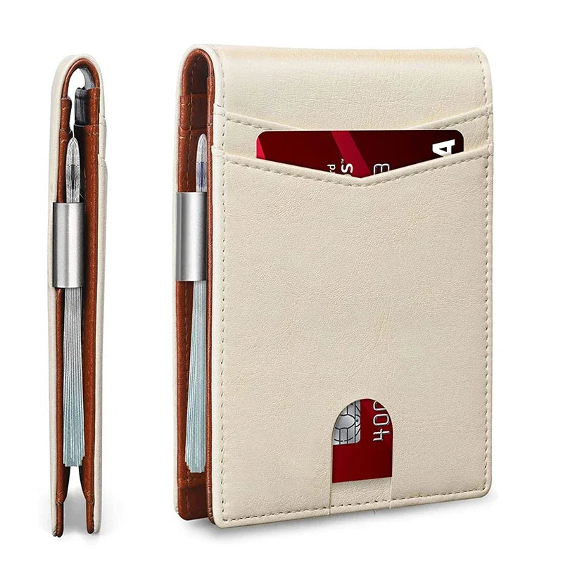 Slim Bifold Wallet RFID Blocking Money Clip