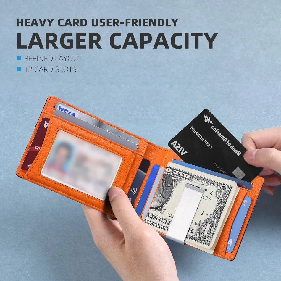 Slim Bifold Wallet RFID Blocking Money Clip