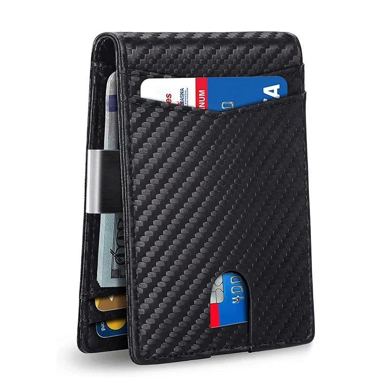 Slim Bifold Wallet RFID Blocking Money Clip