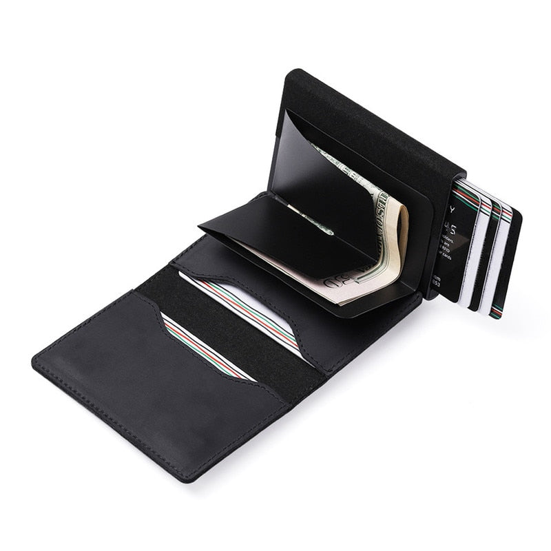 Slim Card Holder Carbon Auto Eject & AirTag Compartment