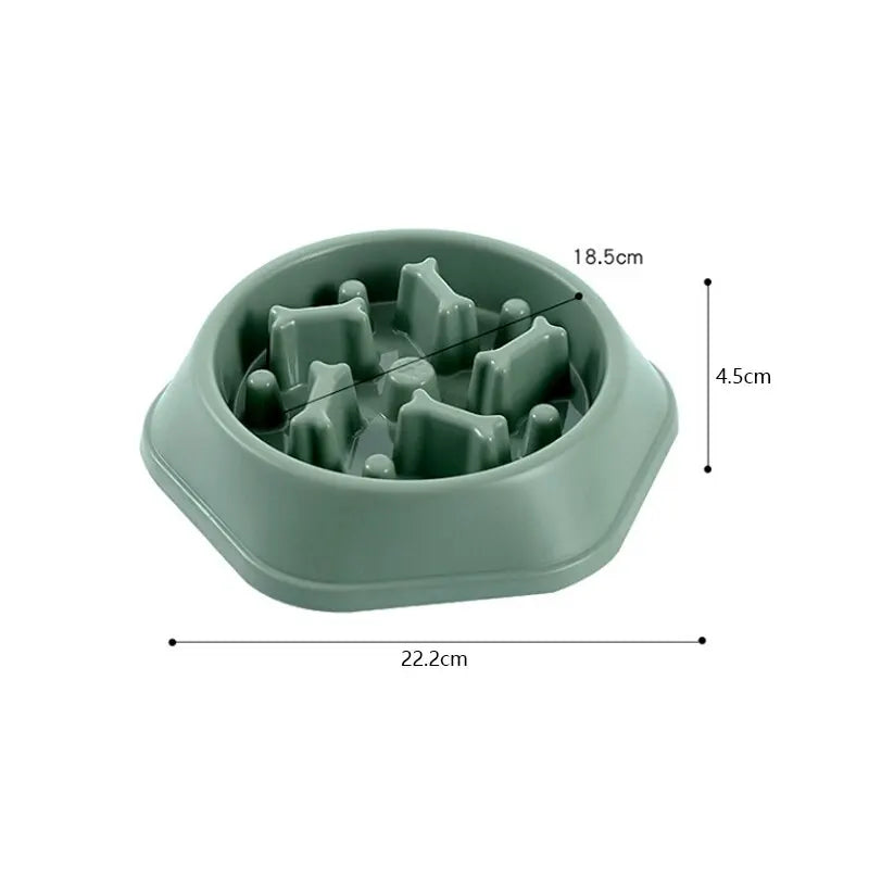 Slow Feeder Bowl Raised Silicone Ridges Dishwasher Safe