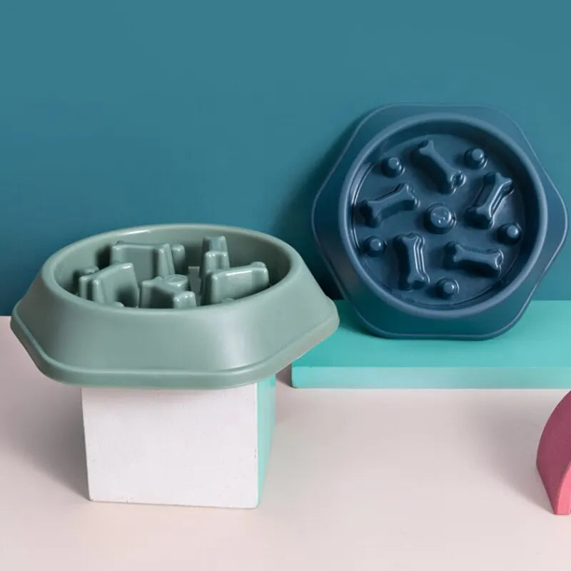 Slow Feeder Bowl Raised Silicone Ridges Dishwasher Safe