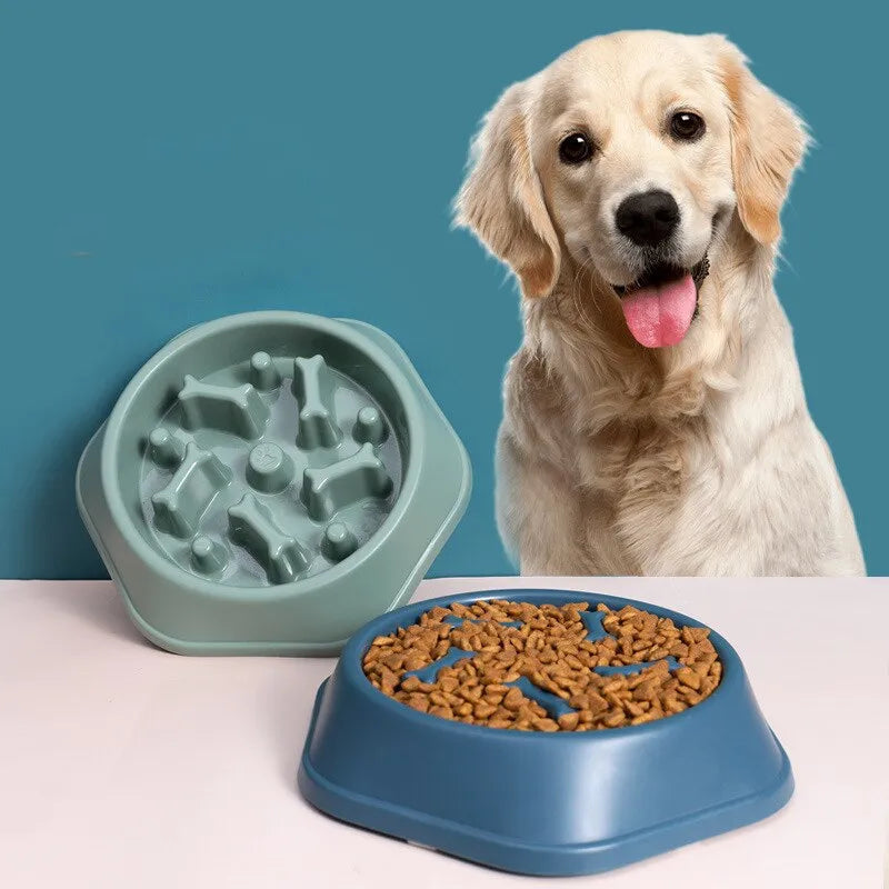 Slow Feeder Bowl Raised Silicone Ridges Dishwasher Safe