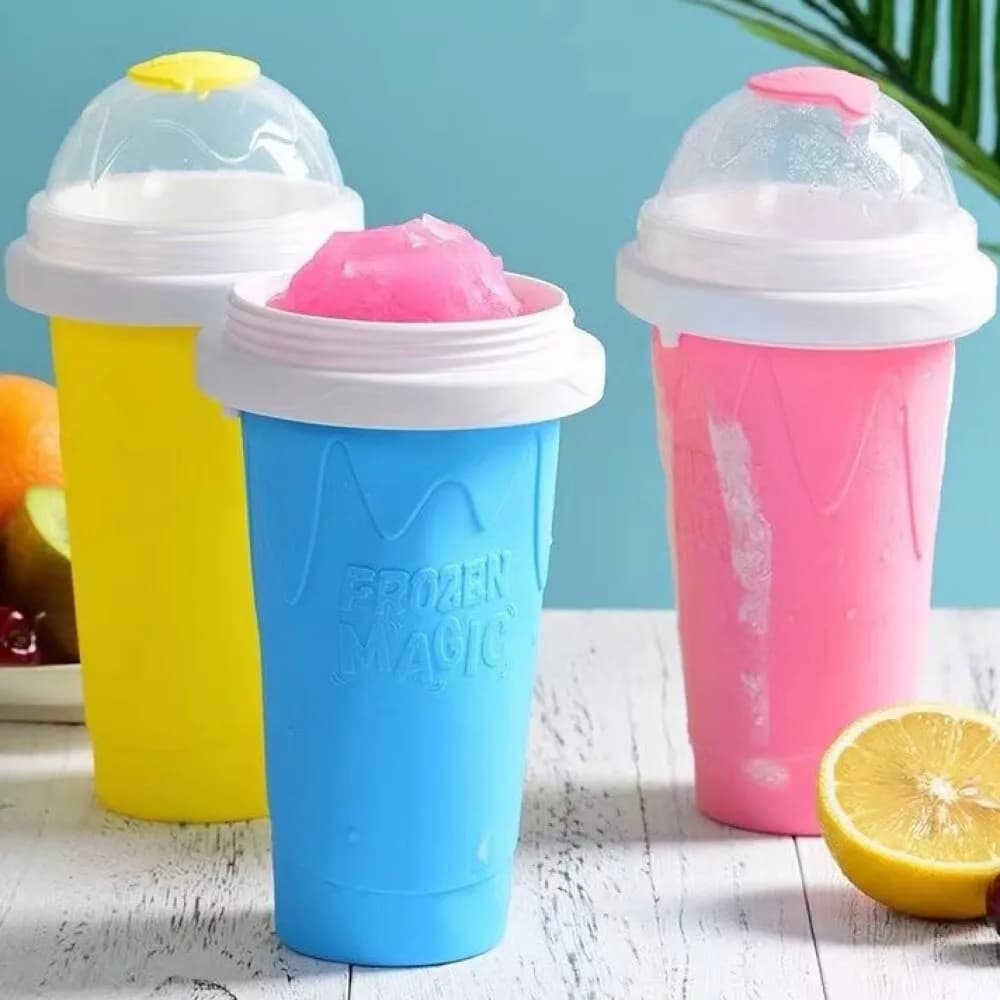Slush Maker Cup Silicone Cooling Core Leak-Proof Dome Lid