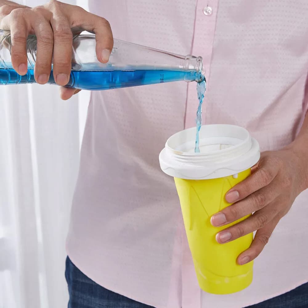 Slush Maker Cup Silicone Cooling Core Leak-Proof Dome Lid