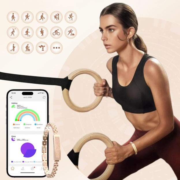 Smart Bracelet Stainless Steel Chain Activity & Sleep Tracker