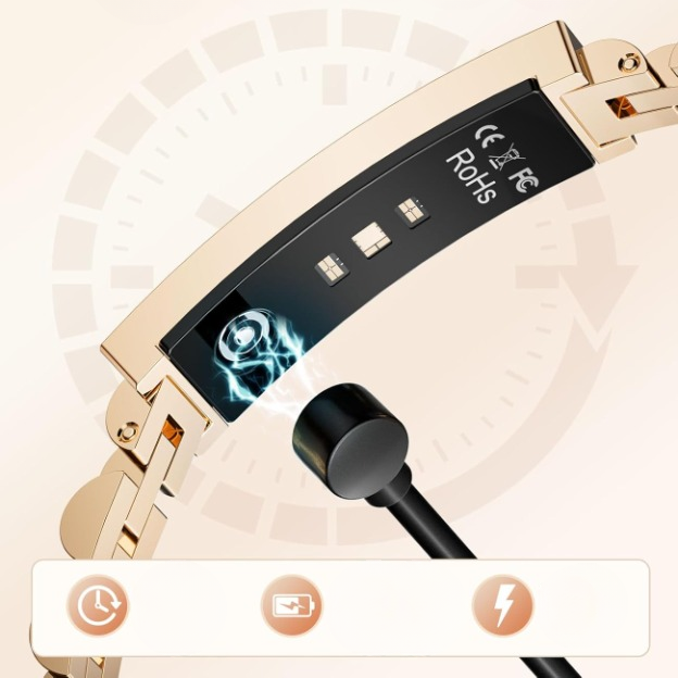 Smart Bracelet Stainless Steel Chain Activity & Sleep Tracker