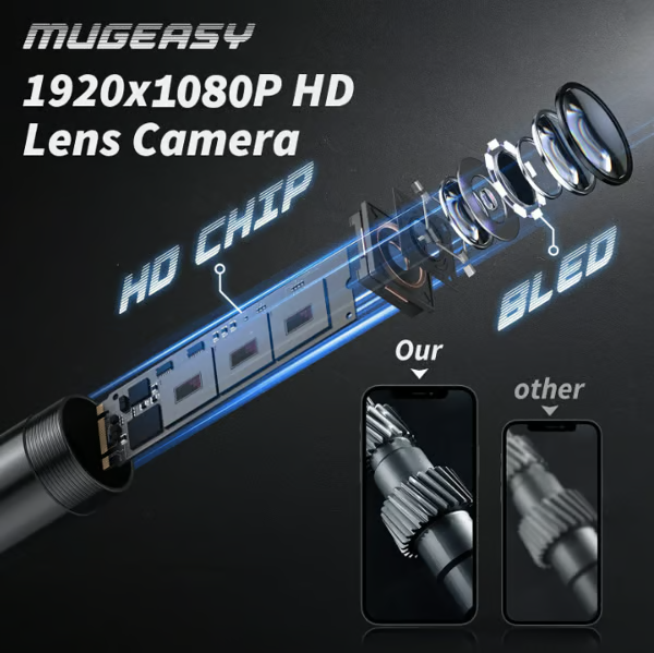 Smartphone Endoscope Camera 1080p 5m Cable Adjustable LED Lights