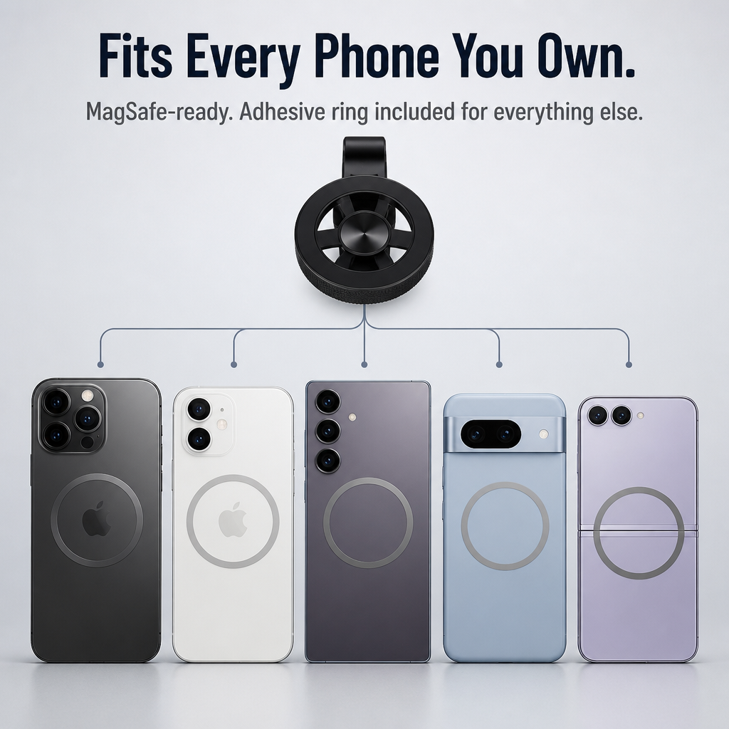 Smartphone Tripod Magnetic Mount Four-Leg Stability
