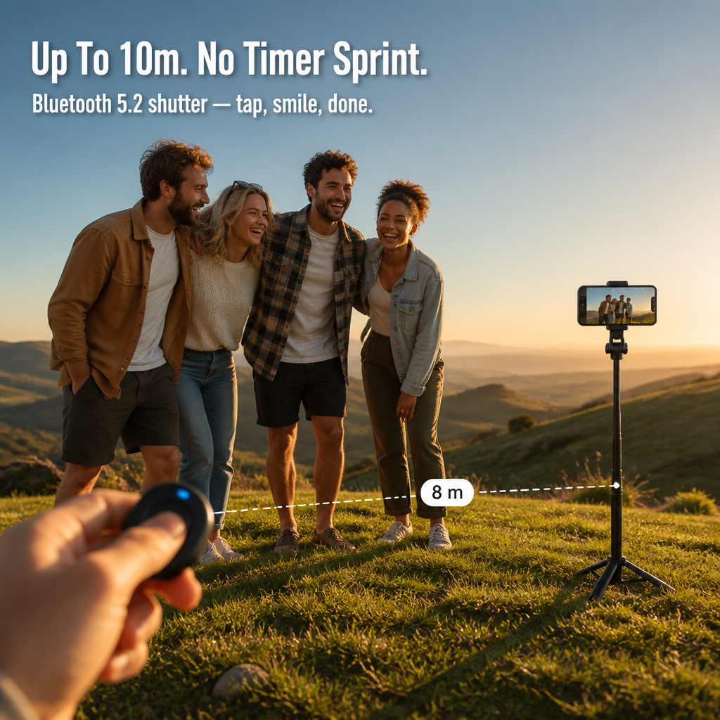 Smartphone Tripod Magnetic Mount Four-Leg Stability
