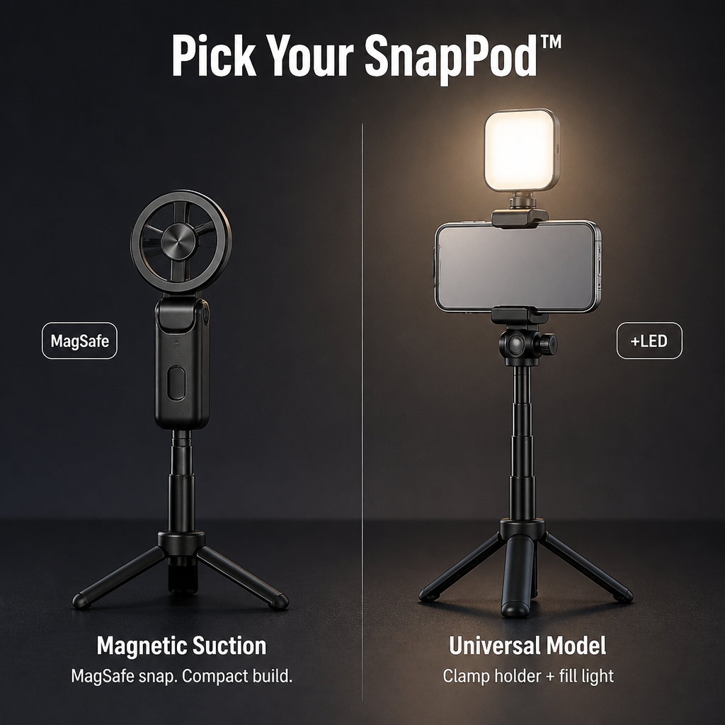 Smartphone Tripod Magnetic Mount Four-Leg Stability