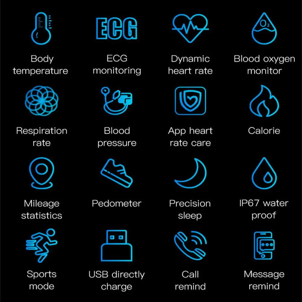 Smartwatch ECG & Blood Pressure Sleep Tracking