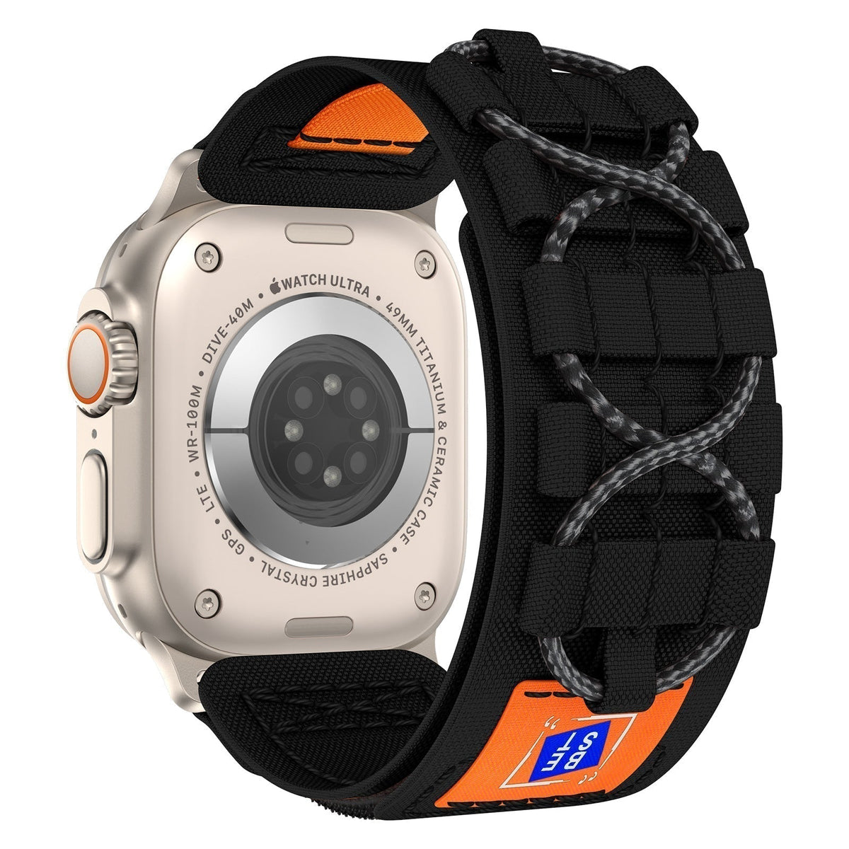 Smartwatch Strap Tactical Nylon Stainless Steel Connectors