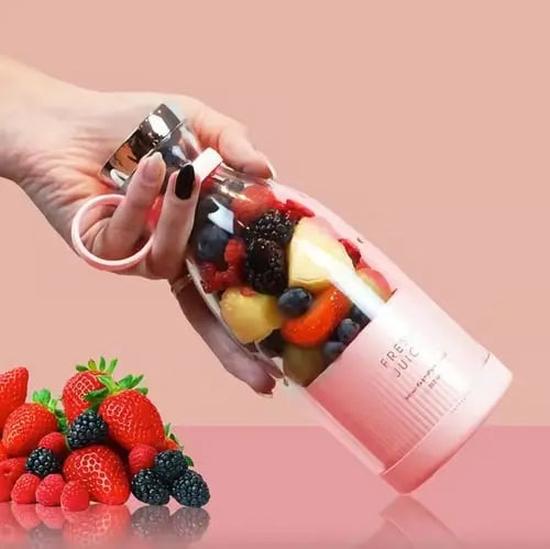 Smoothie Blender Bottle USB Rechargeable Six Stainless Steel Blades