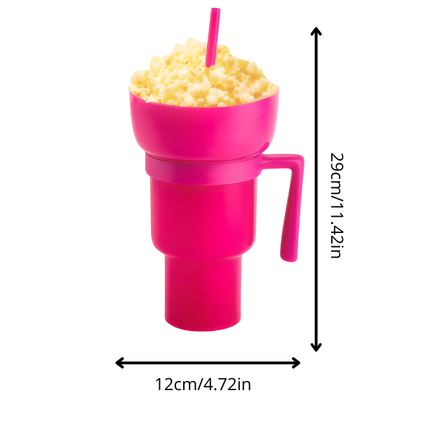 Snack & Drink Cup 1 L Capacity Removable Handle