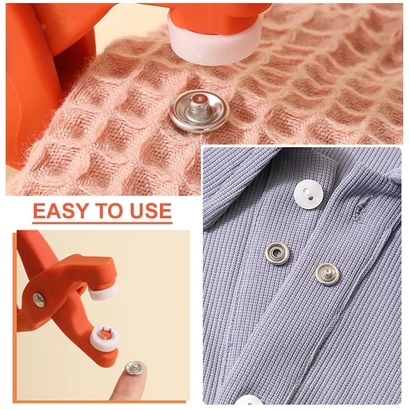 Snap Button Kit Rust-Resistant Stainless Steel Includes Pliers