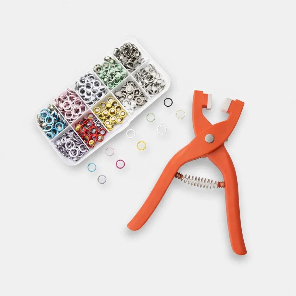 Snap Button Pliers Set Spring-Loaded Assortment Included
