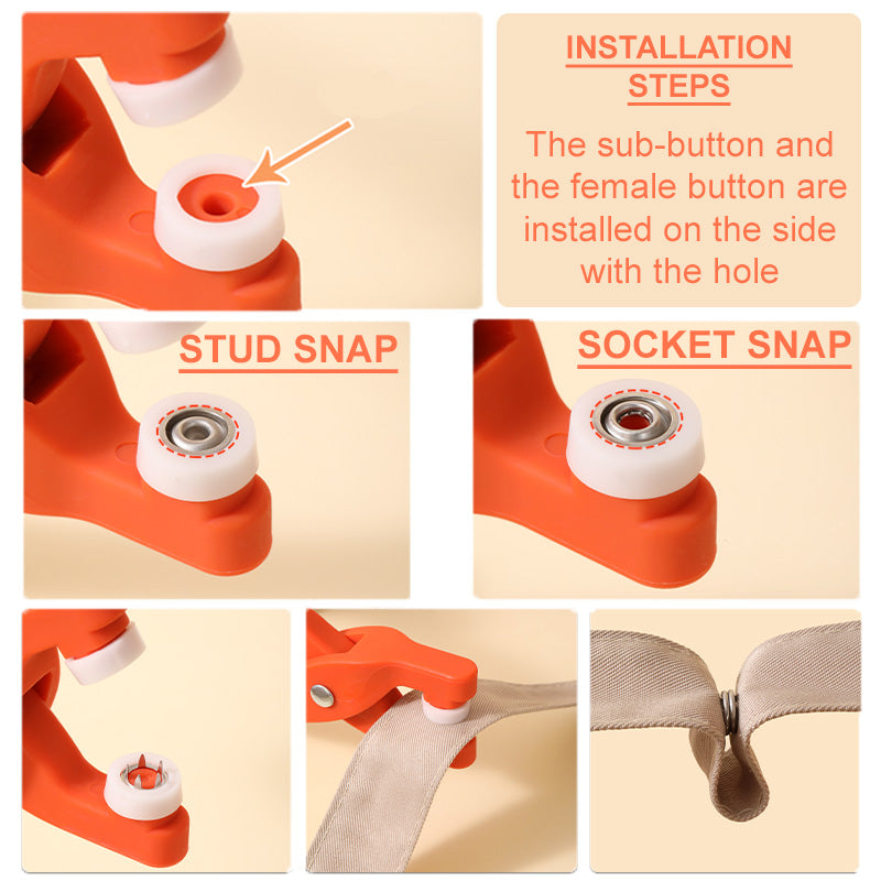 Snap Fastener Kit Stainless Steel Set of 50 Pliers Included